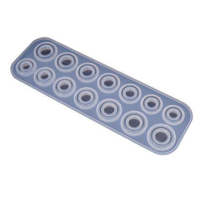 14 in 1 Full Ring Mold Crystal Epoxy Whole Round Diamond Ring Silicone Mold DIY Jewelry Resin Art Crafting Tools