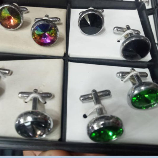 1 Pair Cufflinks for Men MultiColors Metal Cufflinks for Dress Shirt Accessories for Men
