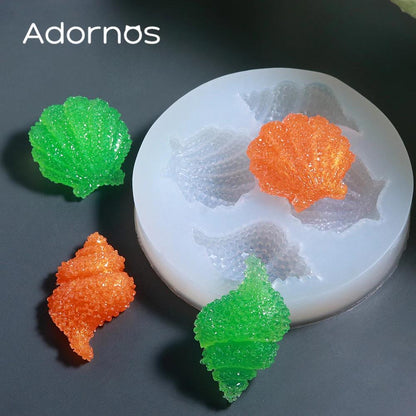 Cute Shell Conch Shape Silicone Casting Molds for Epoxy Resin Accessories Summer Ocean DIY Jewelry Pendant Resin Charms Making