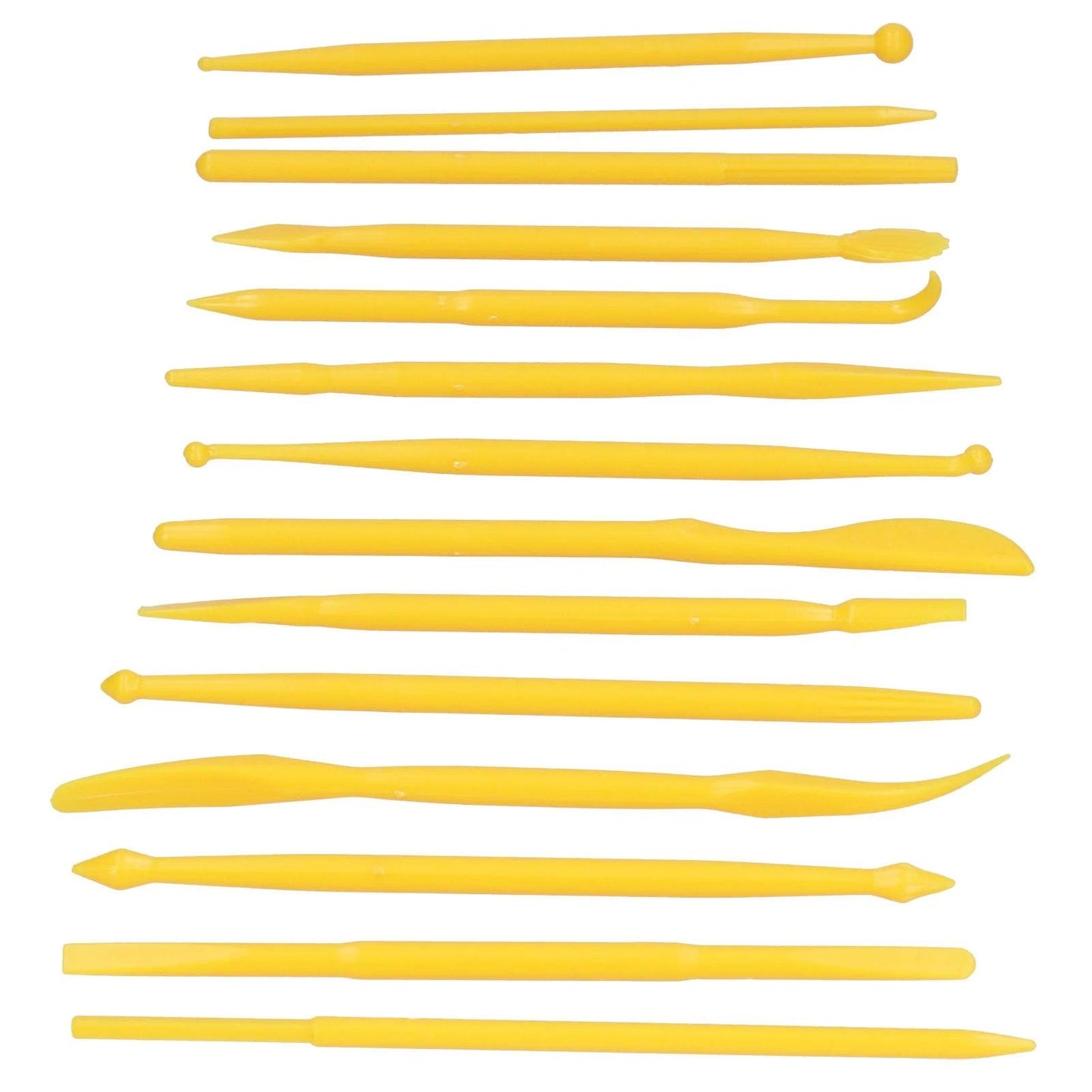 14PCS Clay Modeling Tools Set Plastic Pottery Sculpting Carving Shaping Embossing Tools for DIY Crafts