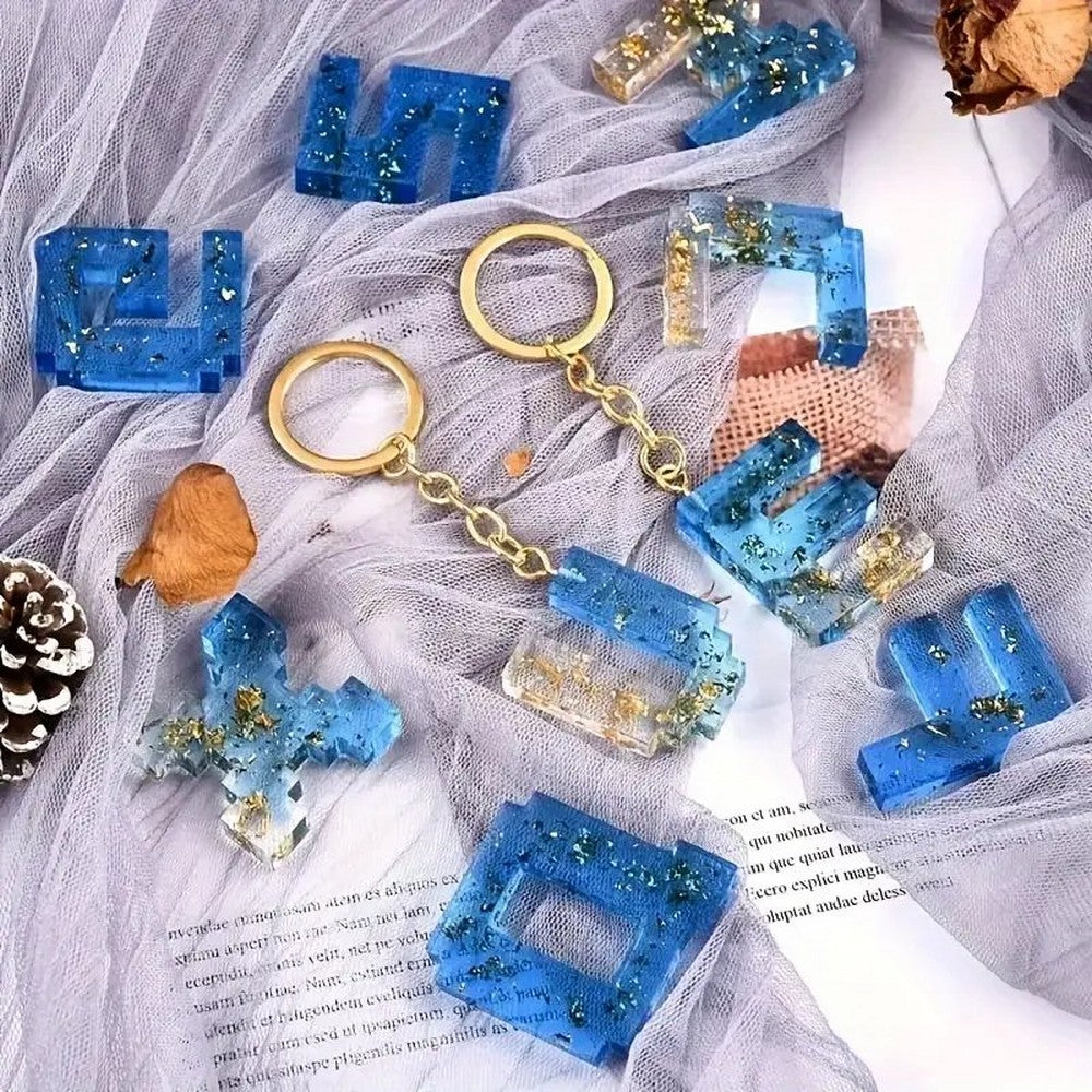25MM Flat Metal Keychain Rings with Jump Rings Ideal for Resin Art & DIY Keychains