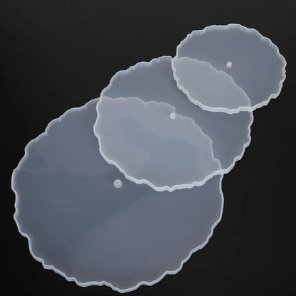 3pcs Irregular Round Fruit Tray Mould White Easy Release Tea Tray Mould Three Tier Silicone Tray Mould Snack Rack
