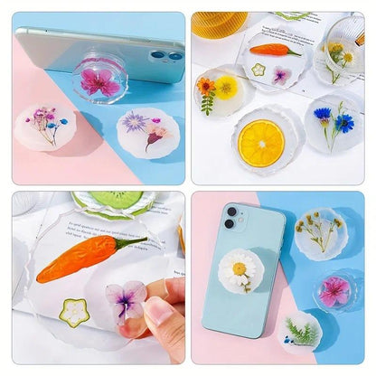 2 specifications: A set of 8 irregular coaster silicone mold; B set of 15 small circular grip mold, circular keychain mold, magn
