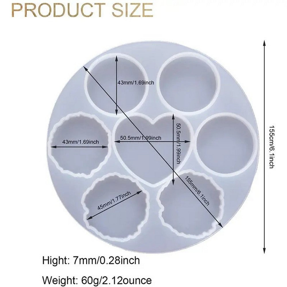 Resin Pop Socket Silicone Mold 6 Inch for DIY Mobile Holder Epoxy Resin Mold for Keychains Jewelry Car Hanging Crafts and Gift Making