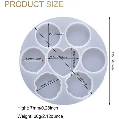 Resin Pop Socket Silicone Mold 6 Inch for DIY Mobile Holder Epoxy Resin Mold for Keychains Jewelry Car Hanging Crafts and Gift Making