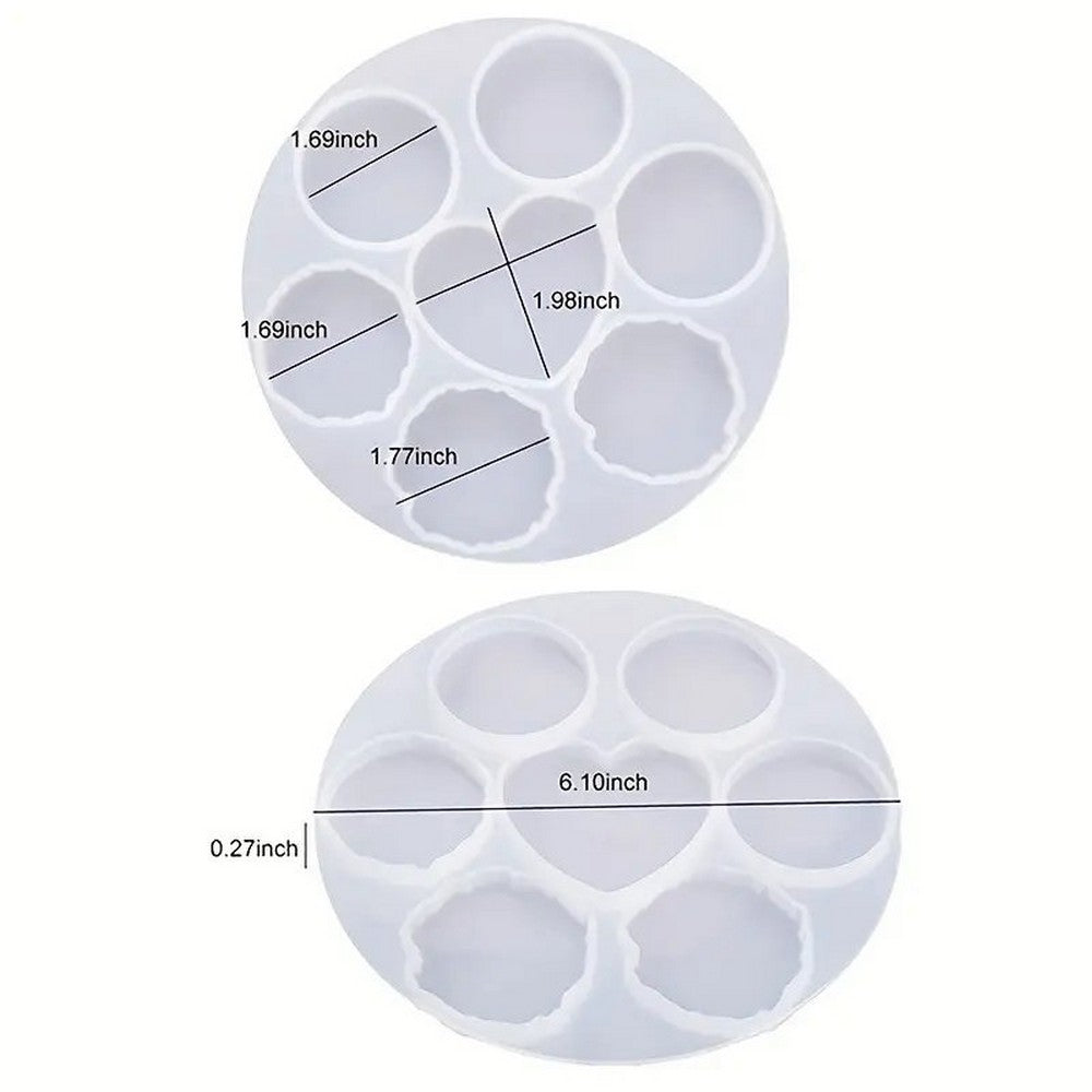 Resin Pop Socket Silicone Mold 6 Inch for DIY Mobile Holder Epoxy Resin Mold for Keychains Jewelry Car Hanging Crafts and Gift Making
