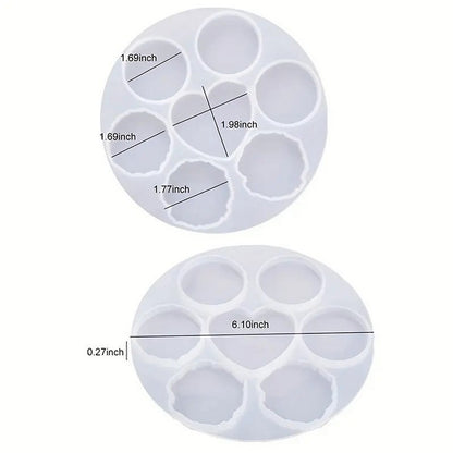 Resin Pop Socket Silicone Mold 6 Inch for DIY Mobile Holder Epoxy Resin Mold for Keychains Jewelry Car Hanging Crafts and Gift Making