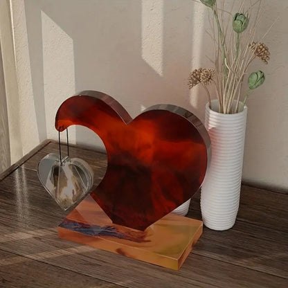 Resin Heart Shape Frame Silicone Mold for DIY Photo Frames Epoxy Resin Craft Mold for Home Decoration Gift Making Wedding Graduation & Valentines Day no chains