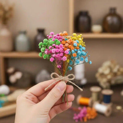 1 PCS Mini Natural Dried Flowers Bouquet Wedding Groomsmen Buttonholes Bridesmaid Corsage Handmade Rustic Event Gift