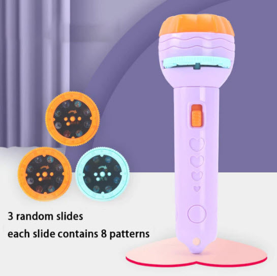 Flashlight Projector Torch Lamp Toy Early Education Toy for Kids Baby Sleeping Story Book Holiday Birthday Gift Light Up